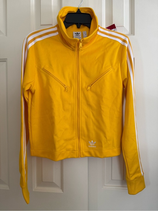 adidas Jackets & Blazers - adidas Yellow Women's Three-Stripe Track Jacket